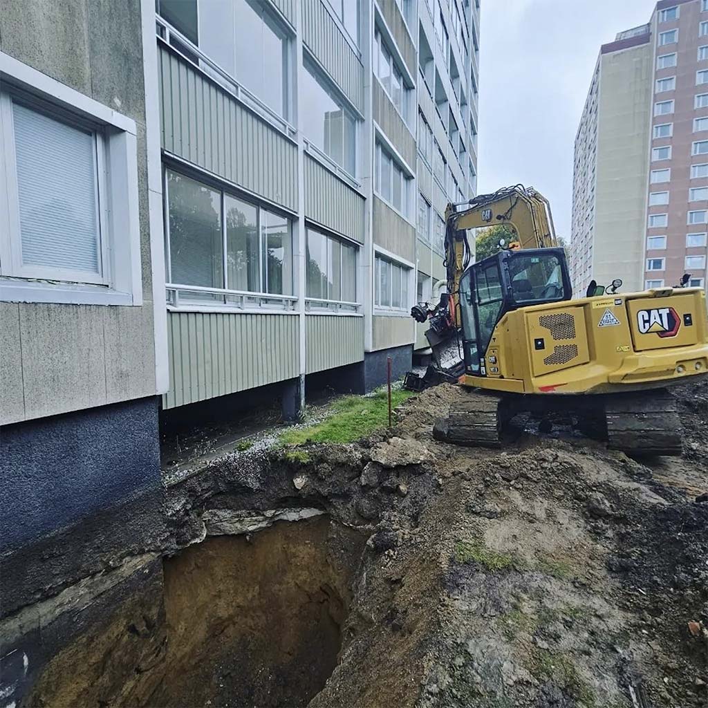 Dränering och markarbete för bostadrättsföreningar (BRF), fastighetsägare i Sverige